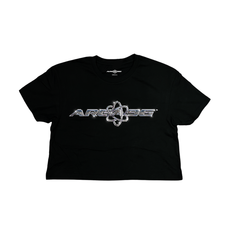 AREA CHROME CROP TOP